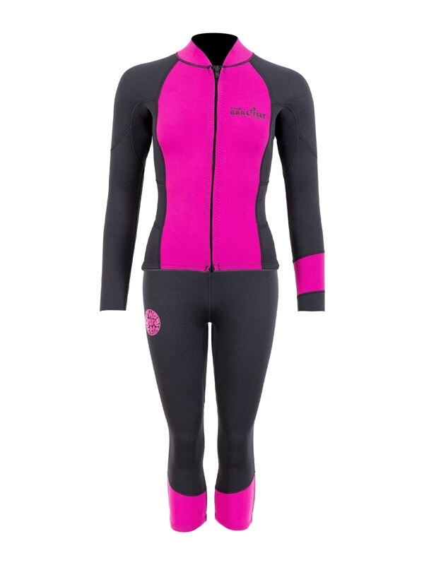 Two Bare Feet Harmony 3mm Jacket & Capri Pants Set (Black/Raspberry) 3 Two Bare Feet Harmony 3mm Jacket & Capri Pants Set (Black/Raspberry)