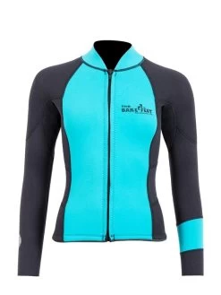 Two Bare Feet Womens Harmony 3mm Long Sleeve Wetsuit Jacket (Mint / Black)