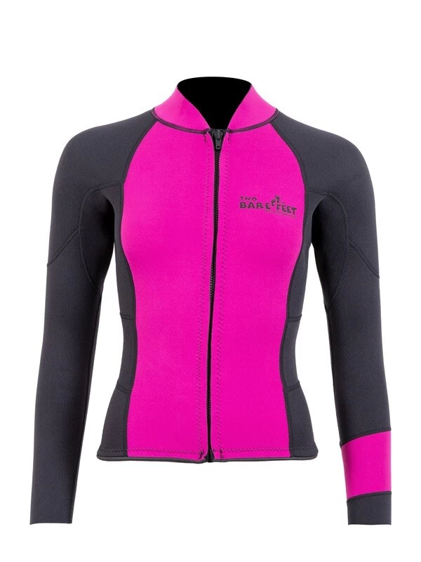 Two Bare Feet Womens Harmony 3mm Long Sleeve Wetsuit Jacket (Raspberry / Black) 3 Two Bare Feet Womens Harmony 3mm Long Sleeve Wetsuit Jacket (Raspberry / Black)