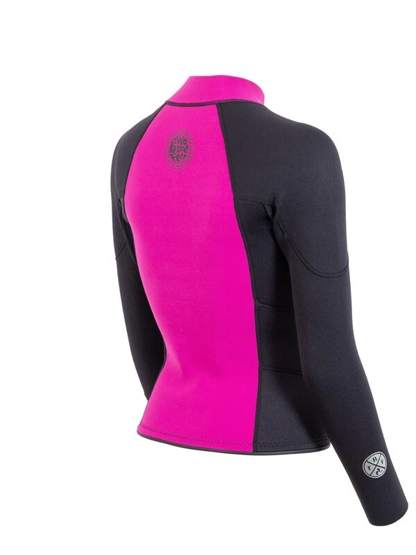 Two Bare Feet Womens Harmony 3mm Long Sleeve Wetsuit Jacket (Raspberry / Black) 8 Two Bare Feet Womens Harmony 3mm Long Sleeve Wetsuit Jacket (Raspberry / Black) - Image 6