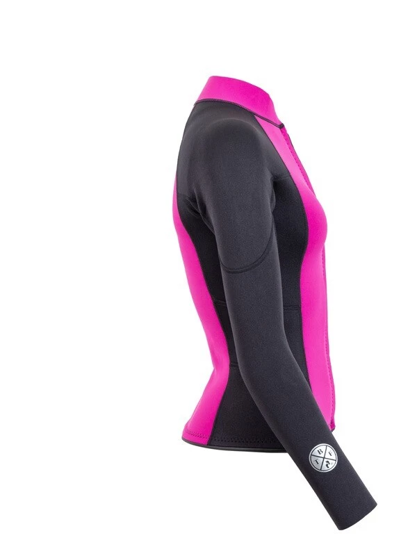 Two Bare Feet Womens Harmony 3mm Long Sleeve Wetsuit Jacket (Raspberry / Black) 9 Two Bare Feet Womens Harmony 3mm Long Sleeve Wetsuit Jacket (Raspberry / Black) - Image 7