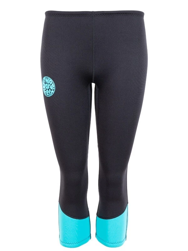 Two Bare Feet Womens Harmony 3mm Capri Wetsuit Pants (Black / Mint) 3 Two Bare Feet Womens Harmony 3mm Capri Wetsuit Pants (Black / Mint)