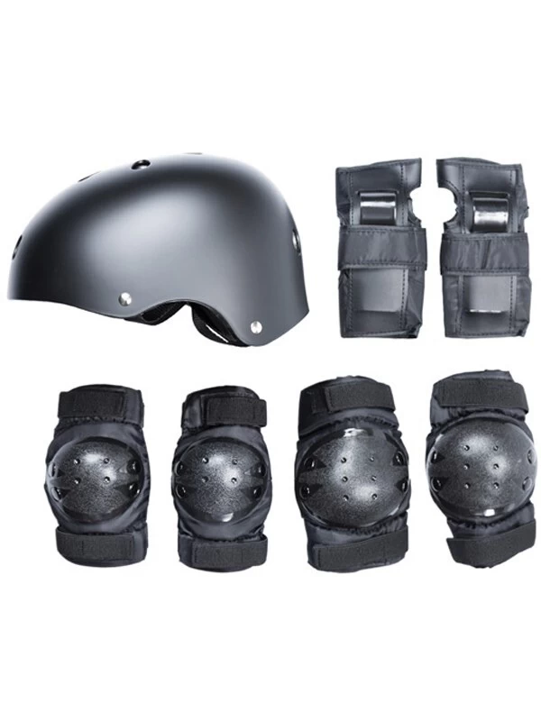 Helmet & Pads 7 Piece Combo Set (Black) 3 Helmet & Pads 7 Piece Combo Set (Black)