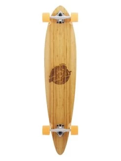 Two Bare Feet "The Chuck" 44in Bamboo Series Longboard Skateboard Complete (Orange Wheels)