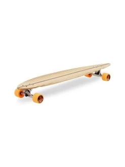 Two Bare Feet "The Chuck" 44in Bamboo Series Longboard Skateboard Complete (Orange Wheels) -Surfline Shop image 3 compressed 1 1