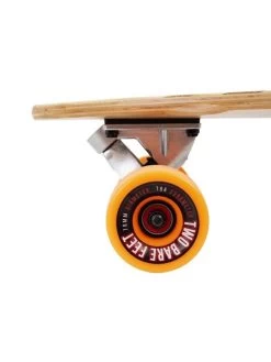 Two Bare Feet "The Chuck" 44in Bamboo Series Longboard Skateboard Complete (Orange Wheels) -Surfline Shop image 4 compressed 1 1