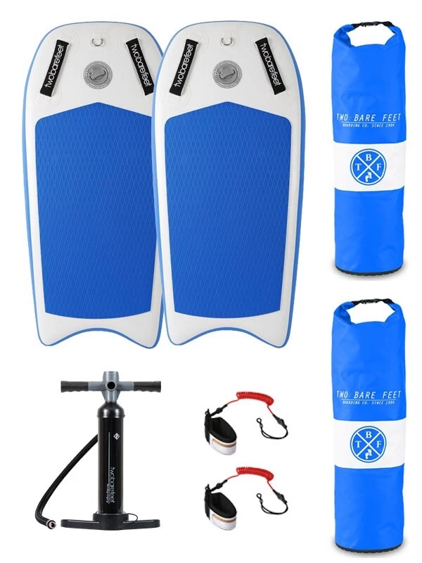Two Bare Feet Boarding Co. 44" Inflatable Bodyboard Double Pack (Blue) 3 Two Bare Feet Boarding Co. 44" Inflatable Bodyboard Double Pack (Blue)