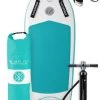 Two Bare Feet Boarding Co. 44" Inflatable Bodyboard - Starter Pack (Teal) 1 Two Bare Feet Boarding Co. 44" Inflatable Bodyboard - Starter Pack (Teal) -Surfline Shop inflatable bodyboards teal start pack 30l