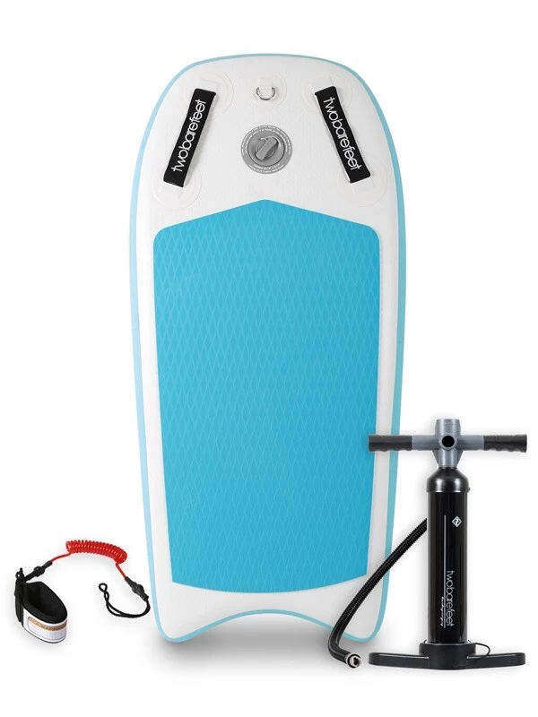 Two Bare Feet Boarding Co. 44" Inflatable Bodyboard - Basic Pack (Aqua) 3 Two Bare Feet Boarding Co. 44" Inflatable Bodyboard - Basic Pack (Aqua)