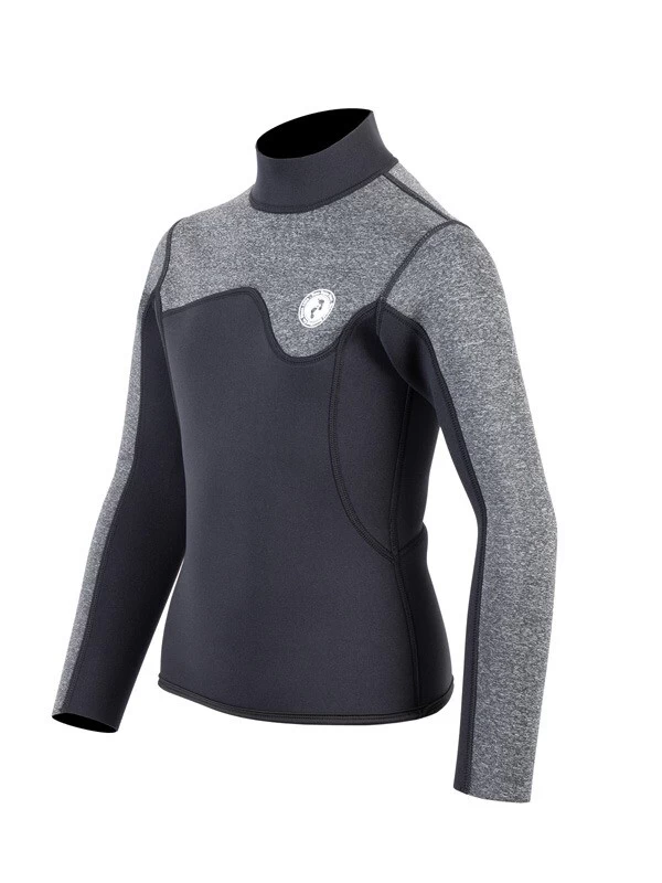 Two Bare Feet Junior Aspect 2.5mm Back Zip Jacket (Black/Grey) 4 Two Bare Feet Junior Aspect 2.5mm Back Zip Jacket (Black/Grey) - Image 2