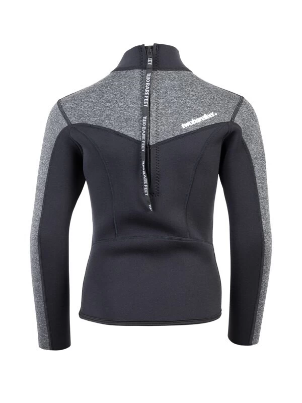 Two Bare Feet Junior Aspect 2.5mm Back Zip Jacket & Pants Set (Black/Grey) - Image 6