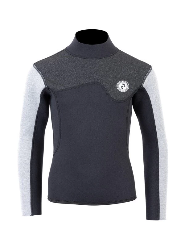 Two Bare Feet Junior Aspect 2.5mm Back Zip Jacket (Black/Grey/Grey) 3 Two Bare Feet Junior Aspect 2.5mm Back Zip Jacket (Black/Grey/Grey)