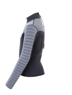 Two Bare Feet Junior Aspect 2.5mm Back Zip Jacket (Black/Grey Stripe) 12 Two Bare Feet Junior Aspect 2.5mm Back Zip Jacket (Black/Grey Stripe) -Surfline Shop kids aspect back zip jacket black grey stripe 3