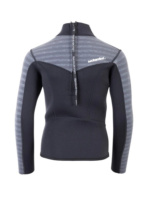 Two Bare Feet Junior Aspect 2.5mm Back Zip Jacket (Black/Grey Stripe) 7 Two Bare Feet Junior Aspect 2.5mm Back Zip Jacket (Black/Grey Stripe) - Image 5
