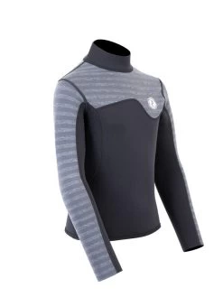 Two Bare Feet Junior Aspect 2.5mm Back Zip Jacket (Black/Grey Stripe) 17 Two Bare Feet Junior Aspect 2.5mm Back Zip Jacket (Black/Grey Stripe) -Surfline Shop kids aspect back zip jacket black grey stripe 8