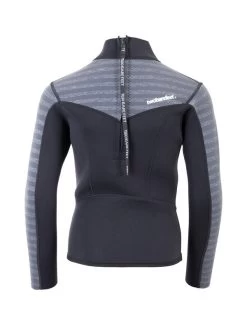 Two Bare Feet Junior Aspect 2.5mm Back Zip Jacket & Shorts Set (Black/Grey Stripes) -Surfline Shop kids aspect back zip jacket black grey stripe vista shorts 6