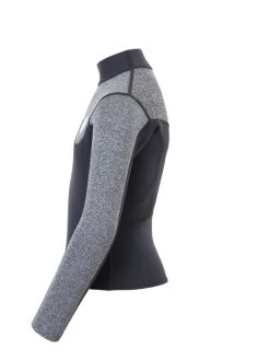 Two Bare Feet Junior Aspect Fleece Lined Zipless Thermal 2.5mm Superstretch Wetsuit Top (Black/Grey) 13 Two Bare Feet Junior Aspect Fleece Lined Zipless Thermal 2.5mm Superstretch Wetsuit Top (Black/Grey) -Surfline Shop kids aspect fleece lined thermal top black delta 3