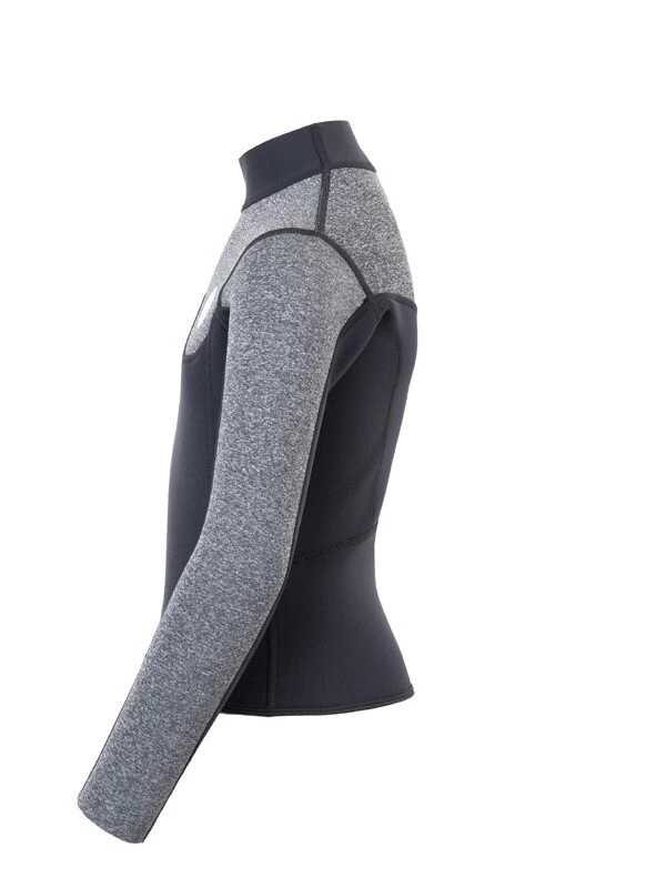 Two Bare Feet Junior Aspect Fleece Lined Zipless Thermal 2.5mm Superstretch Wetsuit Top (Black/Grey) 5 Two Bare Feet Junior Aspect Fleece Lined Zipless Thermal 2.5mm Superstretch Wetsuit Top (Black/Grey) - Image 3