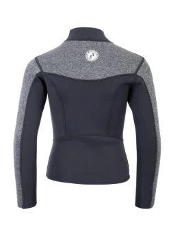 Two Bare Feet Junior Aspect Fleece Lined Zipless Thermal 2.5mm Superstretch Wetsuit Top (Black/Grey) 15 Two Bare Feet Junior Aspect Fleece Lined Zipless Thermal 2.5mm Superstretch Wetsuit Top (Black/Grey) -Surfline Shop kids aspect fleece lined thermal top black delta 5