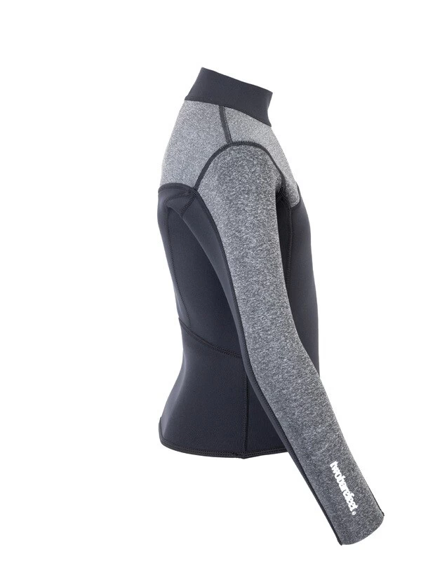 Two Bare Feet Junior Aspect Fleece Lined Zipless Thermal 2.5mm Superstretch Wetsuit Top (Black/Grey) 9 Two Bare Feet Junior Aspect Fleece Lined Zipless Thermal 2.5mm Superstretch Wetsuit Top (Black/Grey) - Image 7