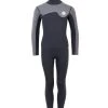 Two Bare Feet Junior Aspect Fleece Lined Zipless Thermal 2.5mm Superstretch Wetsuit Top & Pants Set (Black/Grey) 1 Two Bare Feet Junior Aspect Fleece Lined Zipless Thermal 2.5mm Superstretch Wetsuit Top & Pants Set (Black/Grey) -Surfline Shop kids aspect fleece lined thermal top black delta vista pants 1