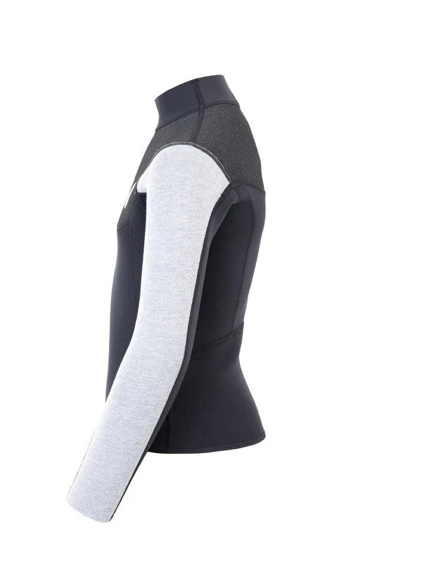 Two Bare Feet Junior Aspect Fleece Lined Zipless Thermal 2.5mm Superstretch Wetsuit Top (Black/Grey/Grey) 5 Two Bare Feet Junior Aspect Fleece Lined Zipless Thermal 2.5mm Superstretch Wetsuit Top (Black/Grey/Grey) - Image 3