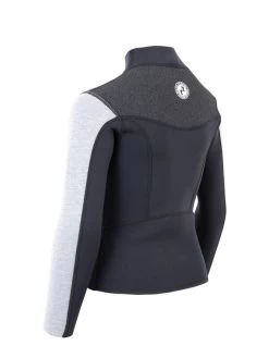 Two Bare Feet Junior Aspect Fleece Lined Zipless Thermal 2.5mm Superstretch Wetsuit Top (Black/Grey/Grey) 14 Two Bare Feet Junior Aspect Fleece Lined Zipless Thermal 2.5mm Superstretch Wetsuit Top (Black/Grey/Grey) -Surfline Shop kids aspect fleece lined thermal top black grey grey 4