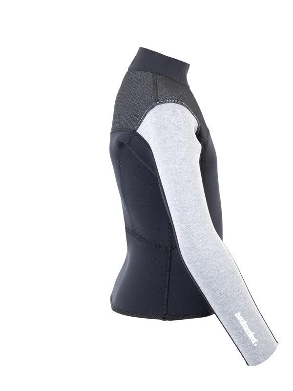 Two Bare Feet Junior Aspect Fleece Lined Zipless Thermal 2.5mm Superstretch Wetsuit Top (Black/Grey/Grey) 9 Two Bare Feet Junior Aspect Fleece Lined Zipless Thermal 2.5mm Superstretch Wetsuit Top (Black/Grey/Grey) - Image 7