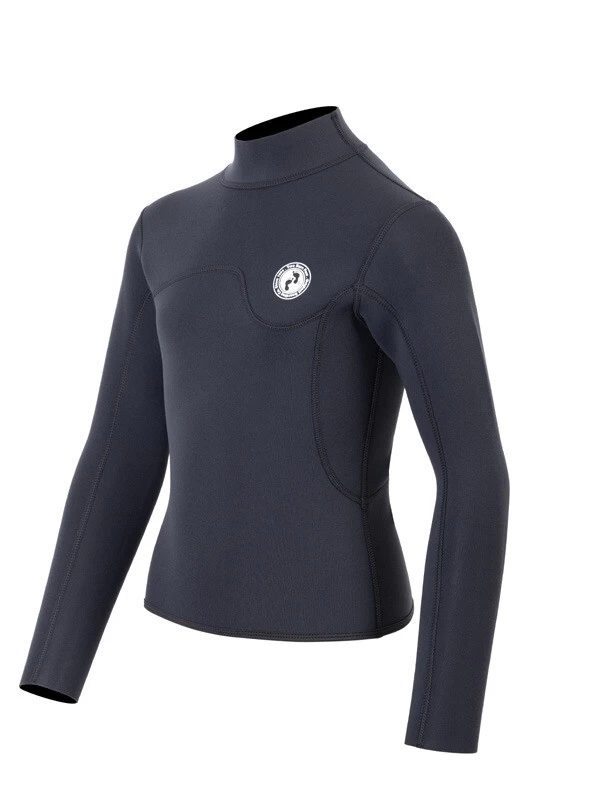 Two Bare Feet Junior Aspect Fleece Lined Zipless Thermal 2.5mm Superstretch Wetsuit Top (Black) 4 Two Bare Feet Junior Aspect Fleece Lined Zipless Thermal 2.5mm Superstretch Wetsuit Top (Black) - Image 2