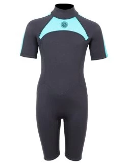 Two Bare Feet Flare 2.5mm Junior Shorty Superstretch Wetsuit (Mint)