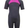 Two Bare Feet Flare 2.5mm Junior Shorty Superstretch Wetsuit (Raspberry) 1 Two Bare Feet Flare 2.5mm Junior Shorty Superstretch Wetsuit (Raspberry) -Surfline Shop kids flare shorty rasberry 1