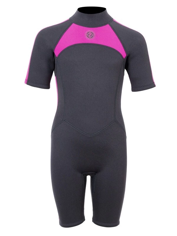 Two Bare Feet Flare 2.5mm Junior Shorty Superstretch Wetsuit (Raspberry) 3 Two Bare Feet Flare 2.5mm Junior Shorty Superstretch Wetsuit (Raspberry)
