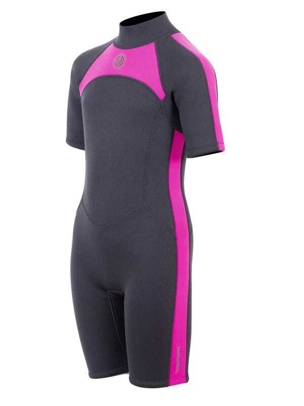 Two Bare Feet Flare 2.5mm Junior Shorty Superstretch Wetsuit (Raspberry) 4 Two Bare Feet Flare 2.5mm Junior Shorty Superstretch Wetsuit (Raspberry) - Image 2