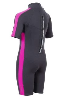 Two Bare Feet Flare 2.5mm Junior Shorty Superstretch Wetsuit (Raspberry) 14 Two Bare Feet Flare 2.5mm Junior Shorty Superstretch Wetsuit (Raspberry) -Surfline Shop kids flare shorty rasberry 4