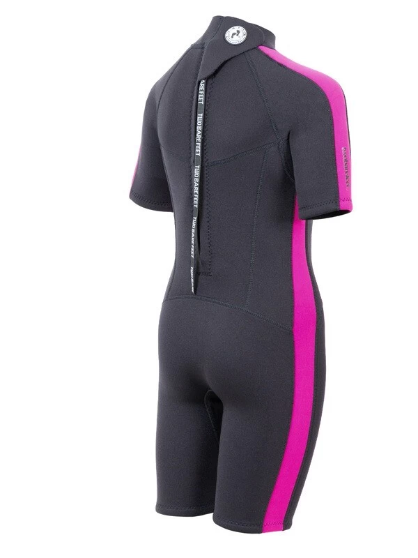 Two Bare Feet Flare 2.5mm Junior Shorty Superstretch Wetsuit (Raspberry) 8 Two Bare Feet Flare 2.5mm Junior Shorty Superstretch Wetsuit (Raspberry) - Image 6