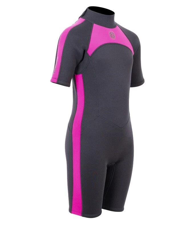 Two Bare Feet Flare 2.5mm Junior Shorty Superstretch Wetsuit (Raspberry) 10 Two Bare Feet Flare 2.5mm Junior Shorty Superstretch Wetsuit (Raspberry) - Image 8