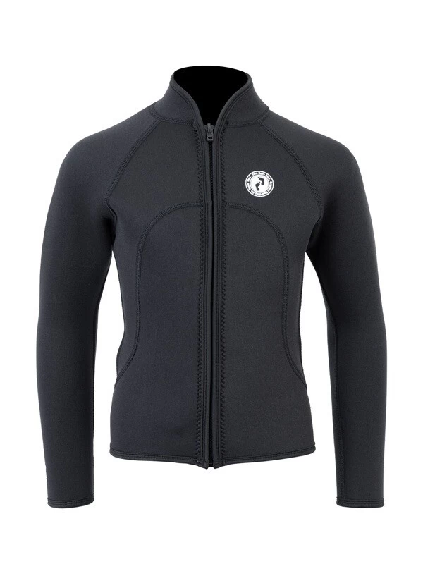 Two Bare Feet Junior Heritage Full Zip 3mm Wetsuit Jacket (Black)