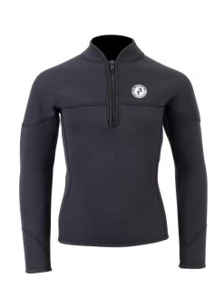 Two Bare Feet Junior Heritage Half Zip 3mm Wetsuit Jacket (Black)