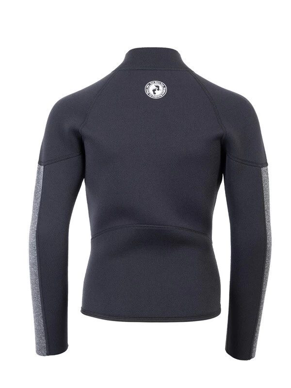 Two Bare Feet Junior Perspective Full Zip 2.5mm Wetsuit Jacket (Black/Grey) 7 Two Bare Feet Junior Perspective Full Zip 2.5mm Wetsuit Jacket (Black/Grey) - Image 5