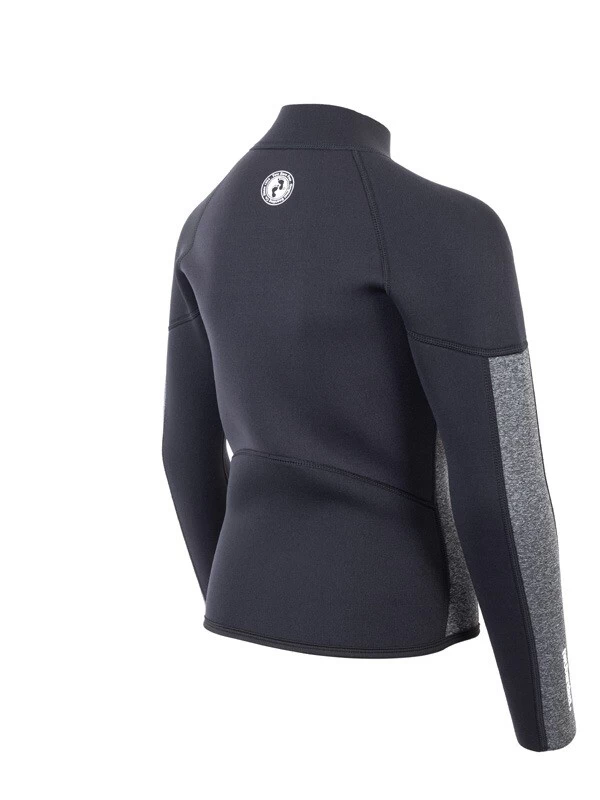 Two Bare Feet Junior Perspective Full Zip 2.5mm Wetsuit Jacket (Black/Grey) 8 Two Bare Feet Junior Perspective Full Zip 2.5mm Wetsuit Jacket (Black/Grey) - Image 6
