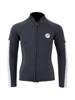 Two Bare Feet Junior Perspective Full Zip 2.5mm Wetsuit Jacket (Black/Grey/Grey)