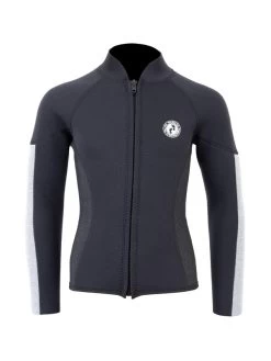 Two Bare Feet Junior Perspective Full Zip 2.5mm Wetsuit Jacket And Pants Set (Black/Grey/Grey) -Surfline Shop kids perspective full zip jacket black grey grey vista pants 5