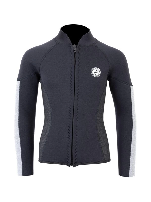 Two Bare Feet Junior Perspective Full Zip 2.5mm Wetsuit Jacket And Pants Set (Black/Grey/Grey) - Image 5