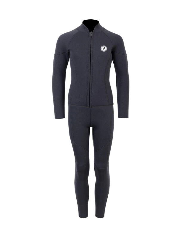 Two Bare Feet Junior Perspective Full Zip 2.5mm Wetsuit Jacket And Pants Set (Black)