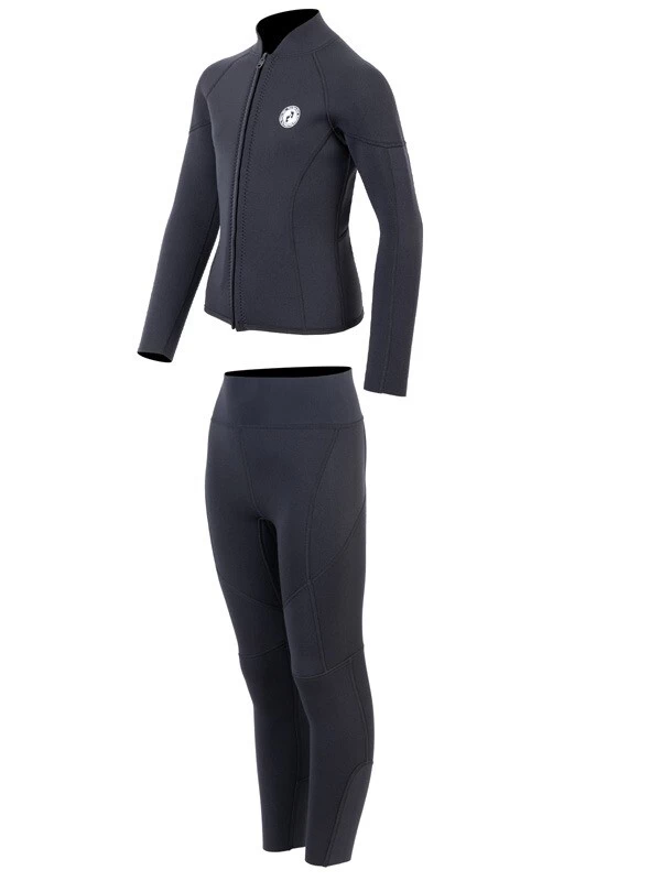 Two Bare Feet Junior Perspective Full Zip 2.5mm Wetsuit Jacket And Pants Set (Black) - Image 3