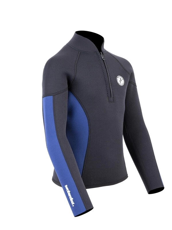 Two Bare Feet Junior Perspective Half Zip 2.5mm Wetsuit Jacket (Black/Blue) 10 Two Bare Feet Junior Perspective Half Zip 2.5mm Wetsuit Jacket (Black/Blue) - Image 8