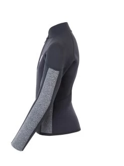 Two Bare Feet Junior Perspective Half Zip 2.5mm Wetsuit Jacket (Black/Grey) -Surfline Shop kids perspective half zip jacket black delta 3