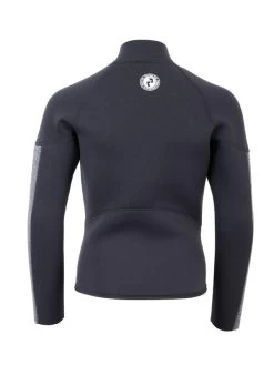 Two Bare Feet Junior Perspective Half Zip 2.5mm Wetsuit Jacket (Black/Grey) -Surfline Shop kids perspective half zip jacket black delta 5