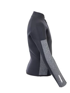 Two Bare Feet Junior Perspective Half Zip 2.5mm Wetsuit Jacket (Black/Grey) -Surfline Shop kids perspective half zip jacket black delta 7