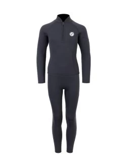 Two Bare Feet Junior Perspective Half Zip 2.5mm Wetsuit Jacket And Pants Set (Black)